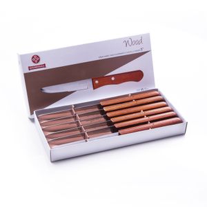 Conjunto de Facas para Churrasco Wood 6 Peças - Mundial