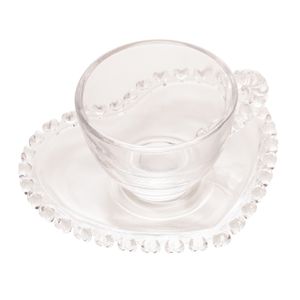 Xícara de Café com Pires Coração 80mL - Lyor