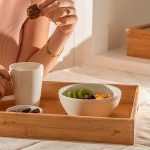 Bandeja em Bambu com Alças Sense 37x28,5cm - Ou