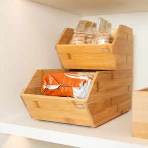 Caixa Organizadora Empilhável em Bambu 6,4l Keep - Ou