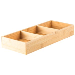 Organizador de Gavetas em Bambu com 3 Divisórias Keep - Ou
