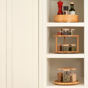 Organizador Giratório Alto Keep em Bambu - Ou