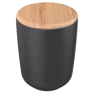 Porta Algodão e Cotonete Osaka Preto Marmorizado - Ou