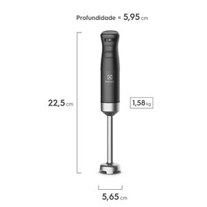 Mixer 3 em 1 Electrolux Preto 700W Expert com Haste em Inox e Tecnologia TruFlow Power System (IBP70)
