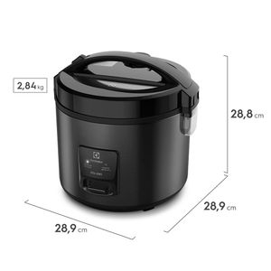 Panela de Arroz Elétrica Electrolux 3,5L Cor Inox Efficient 2 em 1 com Visor Glass por Rita Lobo (ERC30)