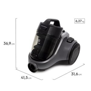 Aspirador de Pó sem Saco Electrolux 1600W Easybox Silencioso com Filtro HEPA Preto (EAS30)