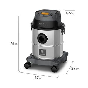 Aspirador de Pó e Água Electrolux 1500W 12L com ThermoControl e Função Sopro Inox (GT12l)