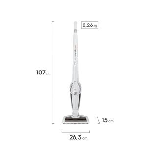 Aspirador de Pó Vertical Sem Fio Electrolux Ergorapido 2 em 1 Cyclone até 20 min Branco (ERG21)