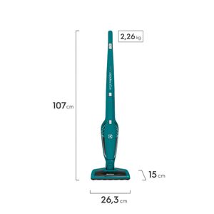 Aspirador de Pó Vertical Sem Fio Electrolux Ergorapido 2 em 1 até 20 min Verde (ERG22)