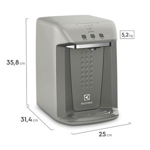 Purificador Electrolux Água Gelada, Fria e Natural Cinza (PA26G)