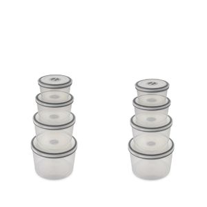Potes Herméticos Electrolux de Plástico Branco Redondo com 08 Unidades