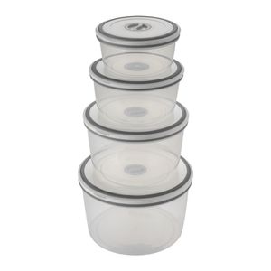 Potes Herméticos Electrolux de Plástico Branco Redondo com 4 Unidades