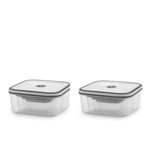 Potes Herméticos Electrolux de Plástico Branco Quadrado com 8 Unidades