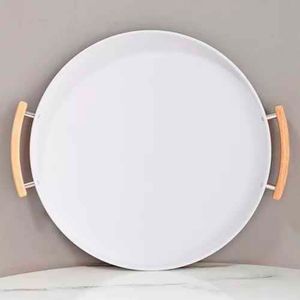 Bandeja com Alças Sense 41,5x37cm Bege - Ou