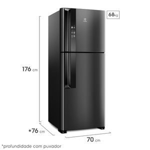 Geladeira Electrolux Frost Free Inverter 431L AutoSense Duplex Cor Black Inox Look (IF55B)