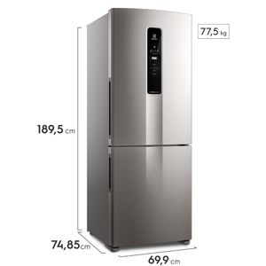 Geladeira Electrolux Frost Free Inverter 488L Fresh&Flex Inverse Cor Inox Look (IB55S)