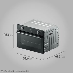 Forno de Embutir Electrolux Elétrico 50L Efficient com PerfectCook360 Preto (OE4EH)