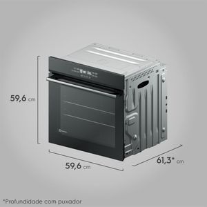 Forno de Embutir Electrolux Elétrico 80L Experience com FoodSensor Preto (OE8EF)