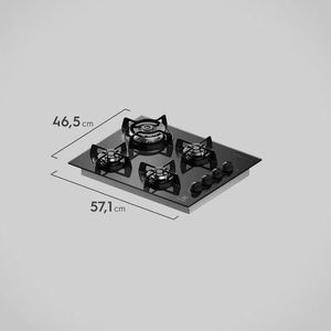 Cooktop 4 Bocas Electrolux a Gás com Tripla Chama (KE4TP)