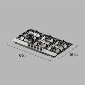 Cooktop 5 Bocas Electrolux à Gás Experience Inox Semi Profissional (KE9DX)