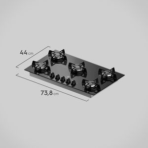 Cooktop 5 Bocas Electrolux a Gás com Acendimento Automático (KE5GP)