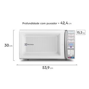 Micro-ondas Electrolux 34L Branco com Função Tira Odor e Manter Aquecido (MEO44)