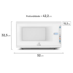 Micro-ondas Electrolux 31L Branco com Painel Integrado e Display Econômico (MI41T)