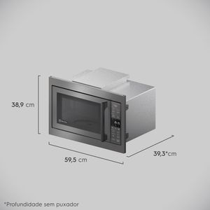 Micro-ondas de Embutir Electrolux 34L cor Inox Experience com Painel Inteligente (ME3BC)
