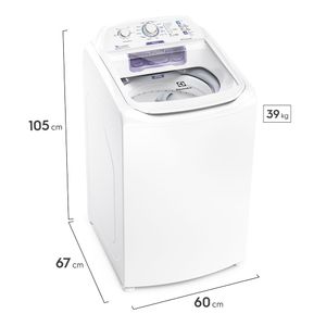 Máquina de Lavar Electrolux 10,5kg Branca Turbo Economia com Jet&Clean e Filtro Fiapos (LAC11)