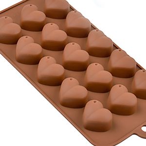 Forma Chocolate Corações 21cm Marrom - Silver Chef