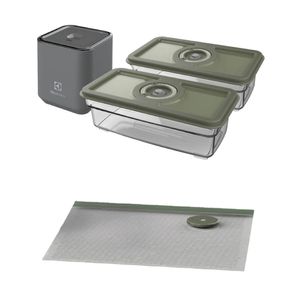 Kit Bomba a Vácuo Portátil com Fechamento a Vácuo + Sacos para Fechamento a Vácuo 10 Unidades Electrolux