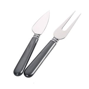 Jogo de Garfo e Faca para Queijo 2 Peças Preto - Hauskraft
