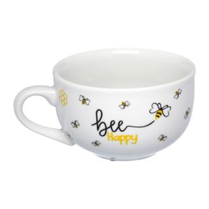 Jogo de Xícaras De Chá 6 Peças Honey Bee 160mL Branca - Hauskraft