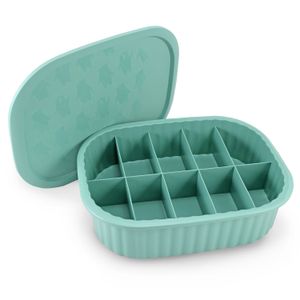 Cesta com Tampa 10 Divisória Loft 32,5cm Turquesa - Jacki Design