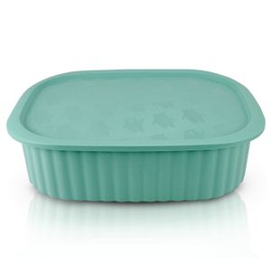 Cesta com Tampa 10 Divisória Loft 32,5cm Turquesa - Jacki Design