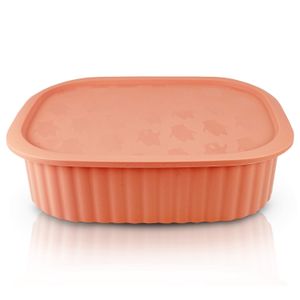 Cesta com Tampa 15 Divisória Loft 32,5cm Salmão - Jacki Design