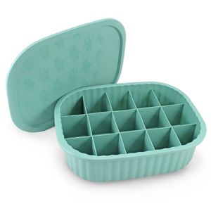 Cesta com Tampa 15 Divisória Loft 32,5cm Turquesa - Jacki Design