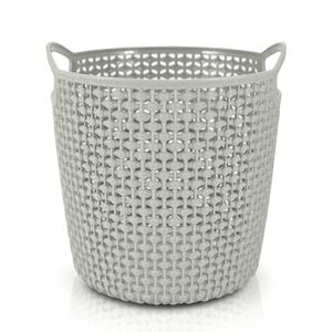Cesto Organizador Redondo Loft 16,5cm Cinza - Jacki Design