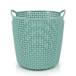 Cesto Organizador Redondo Loft 16,5cm Turquesa - Jacki Design