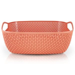 Cesto Organizador Retangular Loft 29,5cm Salmão - Jacki Design
