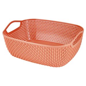 Cesto Organizador Retangular Loft 29,5cm Salmão - Jacki Design