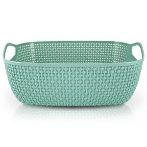 Cesto Organizador Retangular Loft 29,5cm Turquesa - Jacki Design
