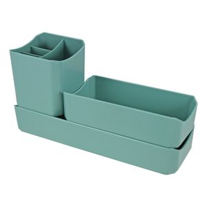 Kit Organizador Multiuso Loft de 3 Peças Turquesa - Jacki Design