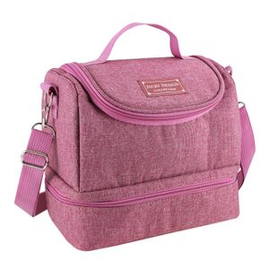 Bolsa Térmica Concept Rosa com 2 Compartimentos - Jacki Design