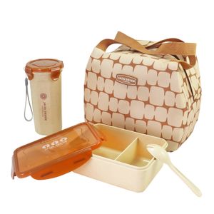 Kit Fitness 4 Peças Bolsa Térmica Bege Elementos - Jacki Design
