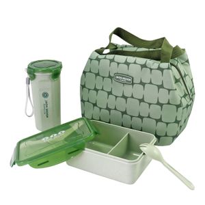 Kit Fitness 4 Peças Bolsa Térmica Verde Elementos - Jacki Design