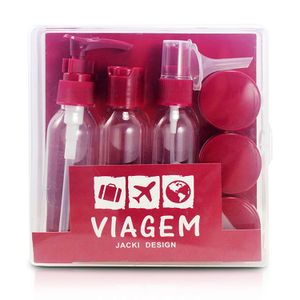 Kit de Frascos para Viagem 9 Peças Vinho - Jacki Design