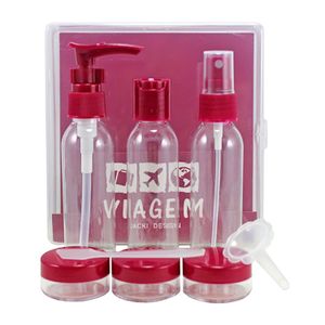 Kit de Frascos para Viagem 9 Peças Vinho - Jacki Design
