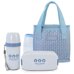 Kit Refeição 3 Peças Bolsa Térmica Azul - Jacki Design