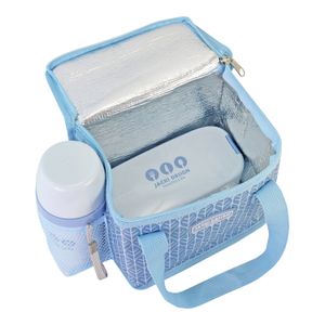 Kit Refeição 3 Peças Bolsa Térmica Azul - Jacki Design